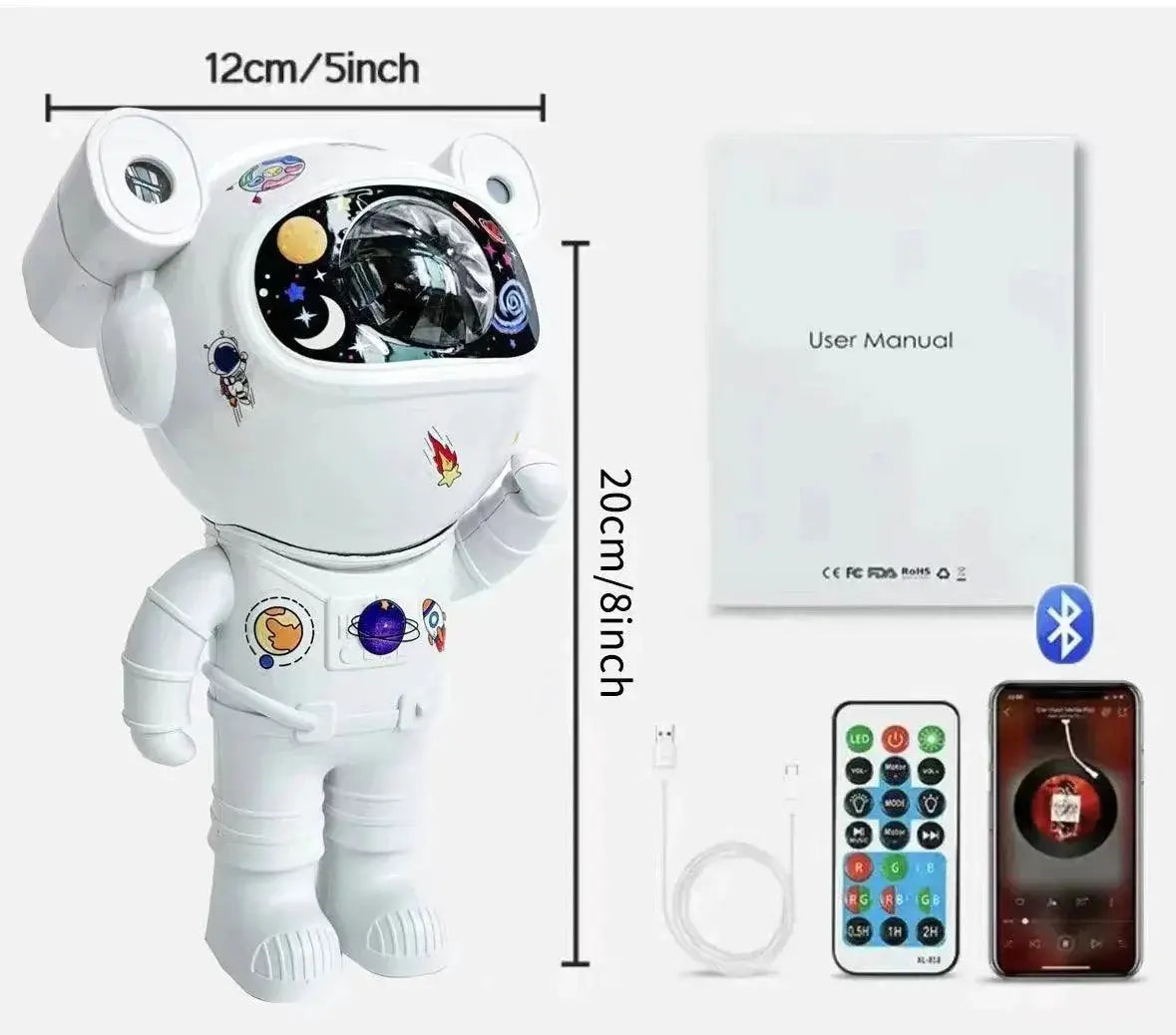 Star Projector Bluetooth Astronaut Night Light And Speaker