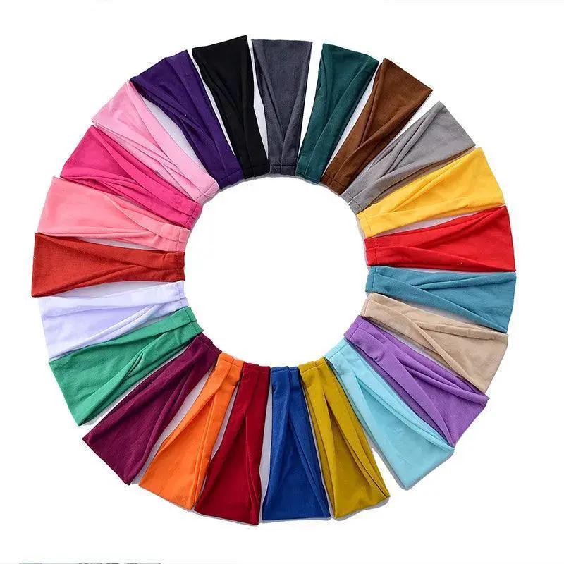 Cotton Yoga Headband Turban Hair Wrap for Gym Workouts