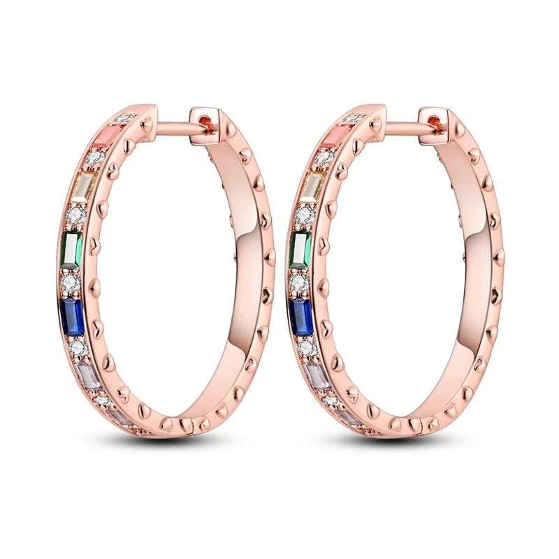 Silver Plated Earrings Rose Gold