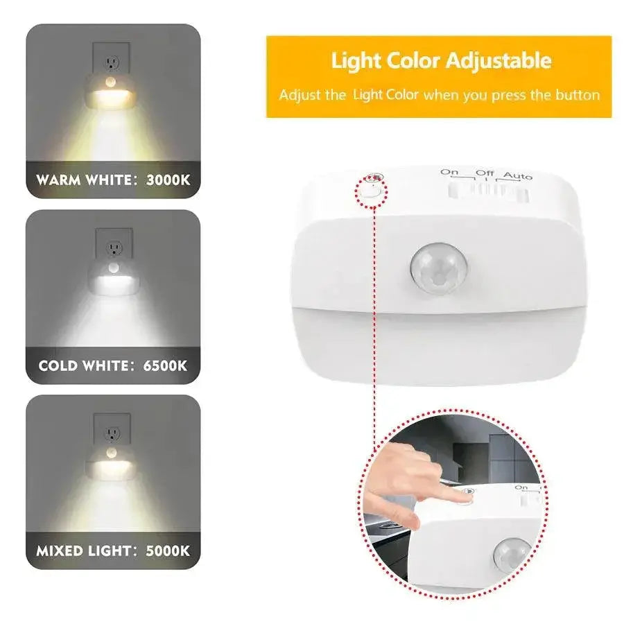 LED Motion Sensor Night Light Smart Wall Lamp For Home