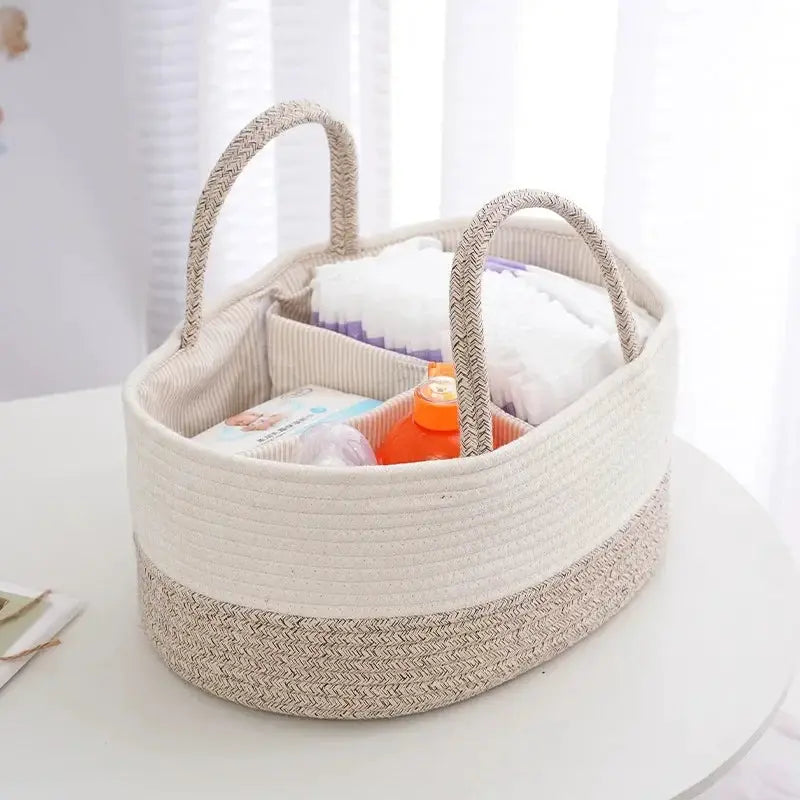Multi Functional Travel Portable Mommy Bag Cotton Rope