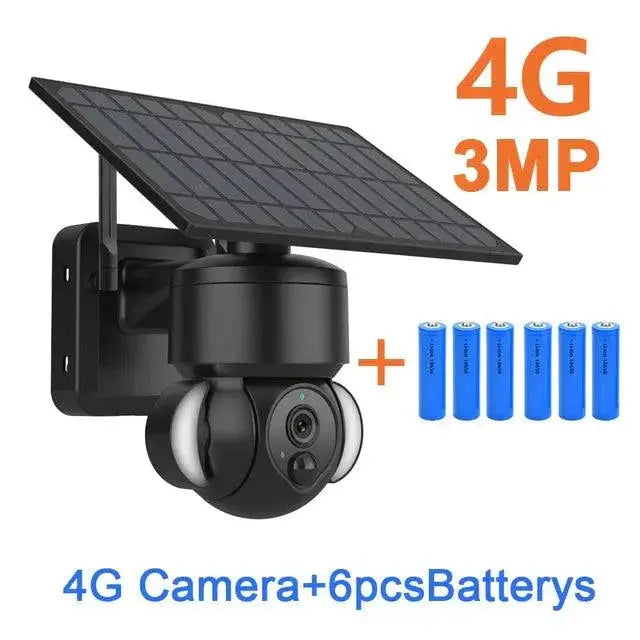 Security Camera for Small Biz Solar — 3MP BLACK WIFI 128GB