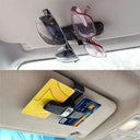 Car Sun Visor Glasses Holder - Eyewear and Card Storage Solution