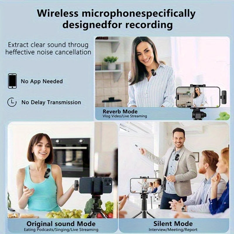 Professional Wireless Lavalier Microphone Intelligent