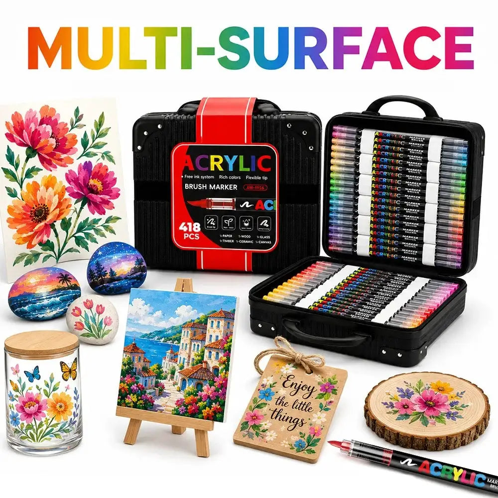 Brush Tip Acrylic Paint Markers Set — product view 3