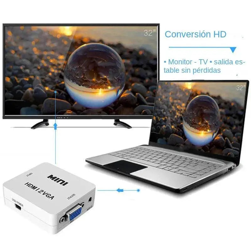 HDMI to VGA Converter with Audio 1080P Display Adapter