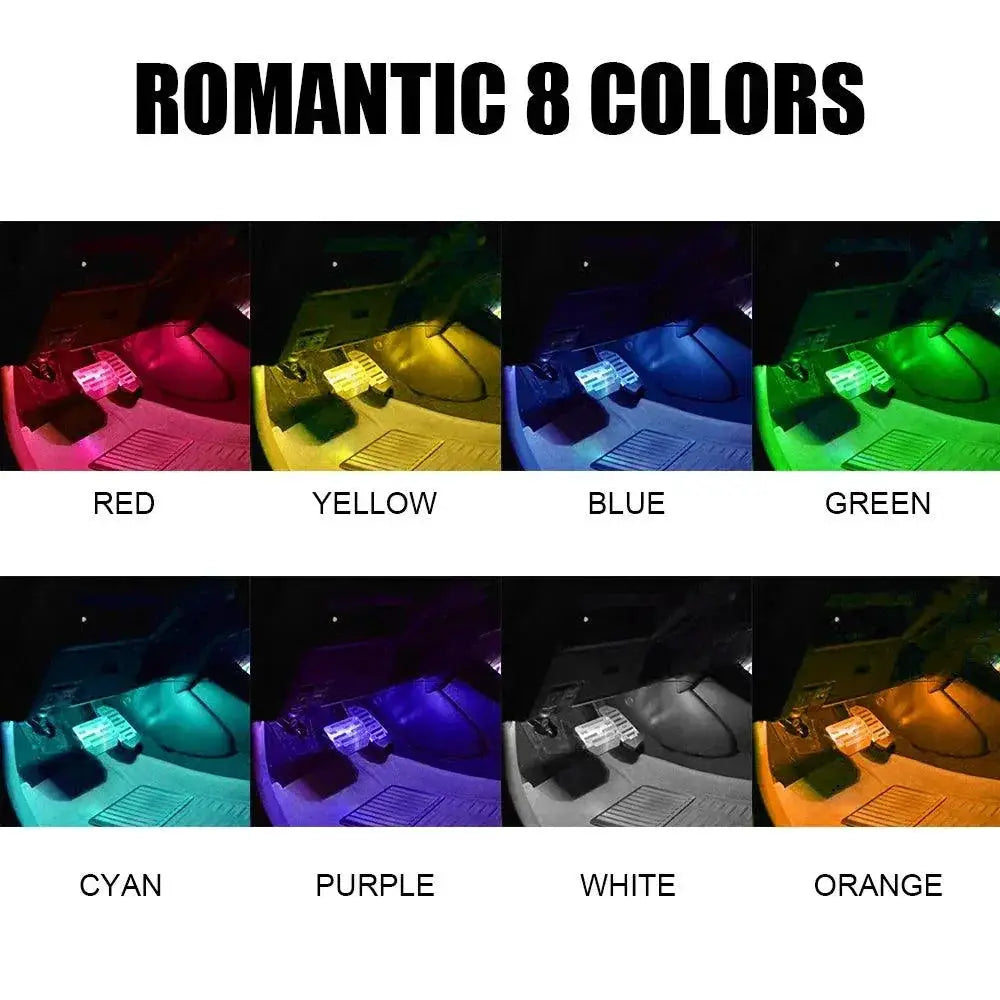 Car RGB Ambient Lights LED Strips 8 Colors Off Road SUV