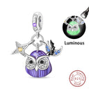 Sterling Silver Halloween Luminous Skull