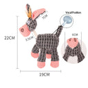 Donkey Corduroy Chew Toy Interactive Squeaky Fun for Dogs