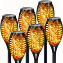 Warm Glow Solar Torch Light for Walkways