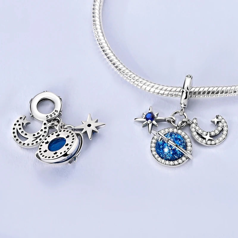 Sterling Silver Charm Beads Rose