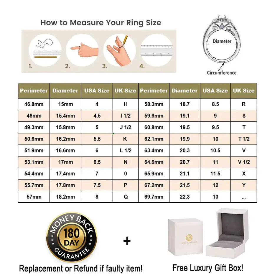 Princess Moissanite Ring in Sterling Silver Newshe — product view 6