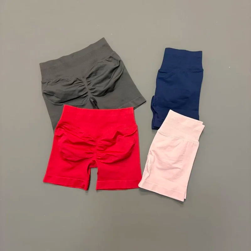 HISTELLO Seamless Scrunch Yoga Shorts