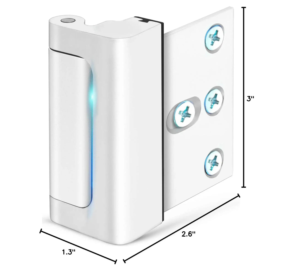 New Home Security Door Lock Aluminum Alloy Anti-theft Door Lock Childproof Door Reinforcement Lock with 3 Inch Stop