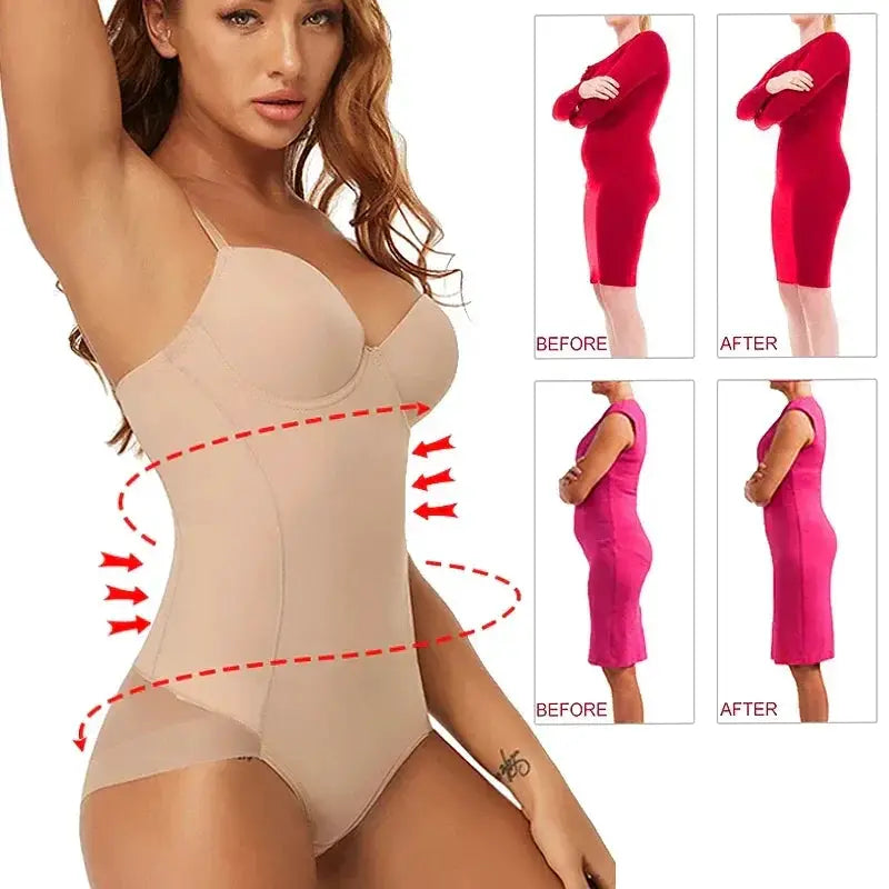 Sculpting Bodysuit Shapewear Built In Bra Tummy Control