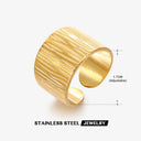 Luxury Gold Stainless Steel Rings Elegant Jewelry Set for All