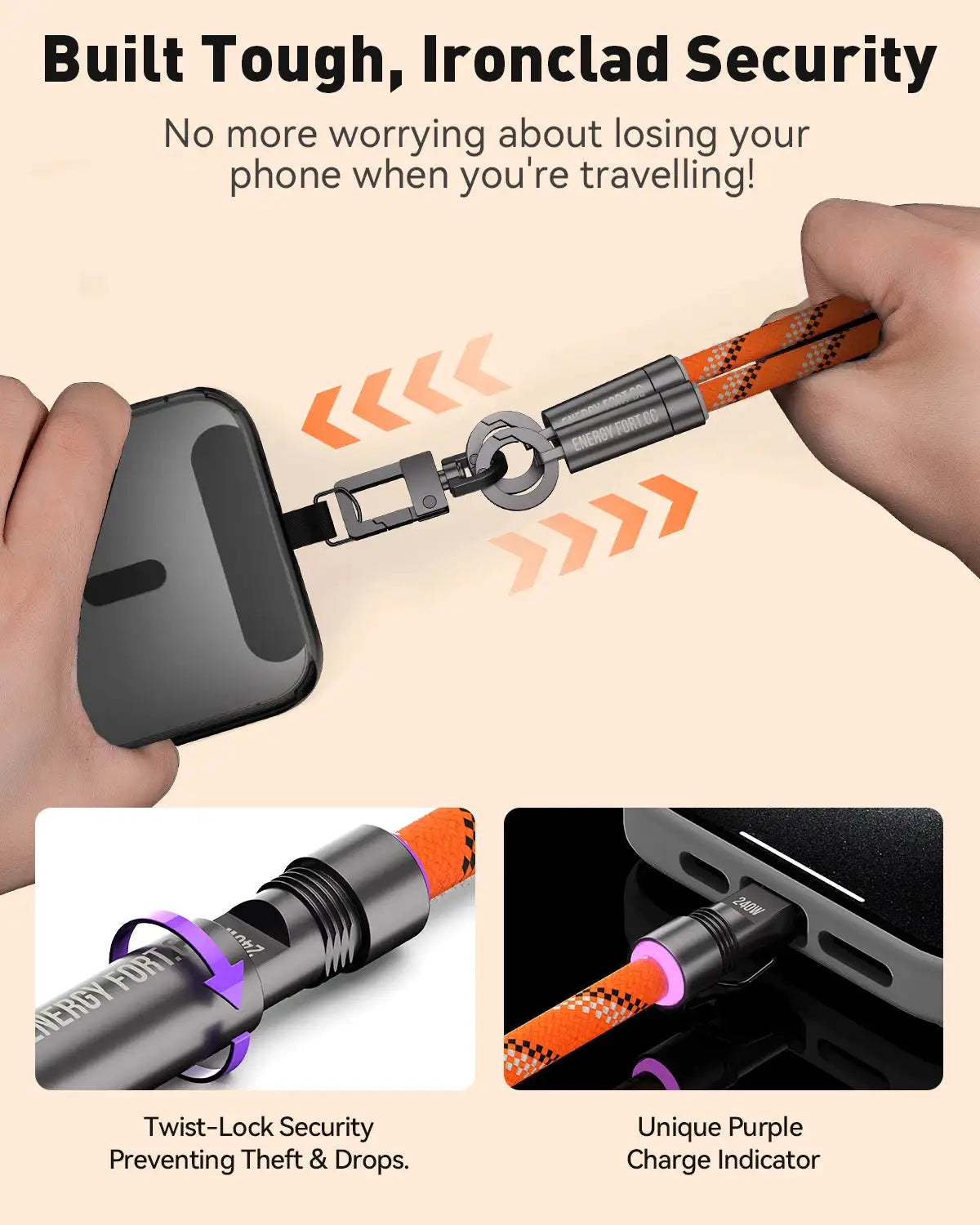 USB C Wrist Strap - Fast Charge — product view 3