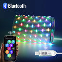 Smart RGBIC LED Strip Lights Bluetooth USB 20m Waterproof Colorful Scenes