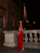 Sparkling Silver Maxi Dress Elegant Backless Evening Gown