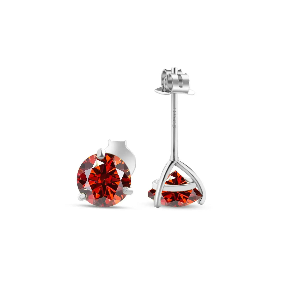 0.5/1 Carat *2 Moissanite S925 Sterling Silver Stud Earrings Sparkling Wedding Jewelry Gift, Classic & Stylish Festival Gift