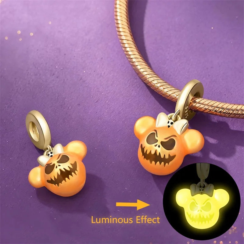 Halloween Charm Sterling Silver Luminous
