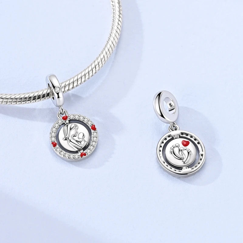 Sterling Silver Charm Family Love