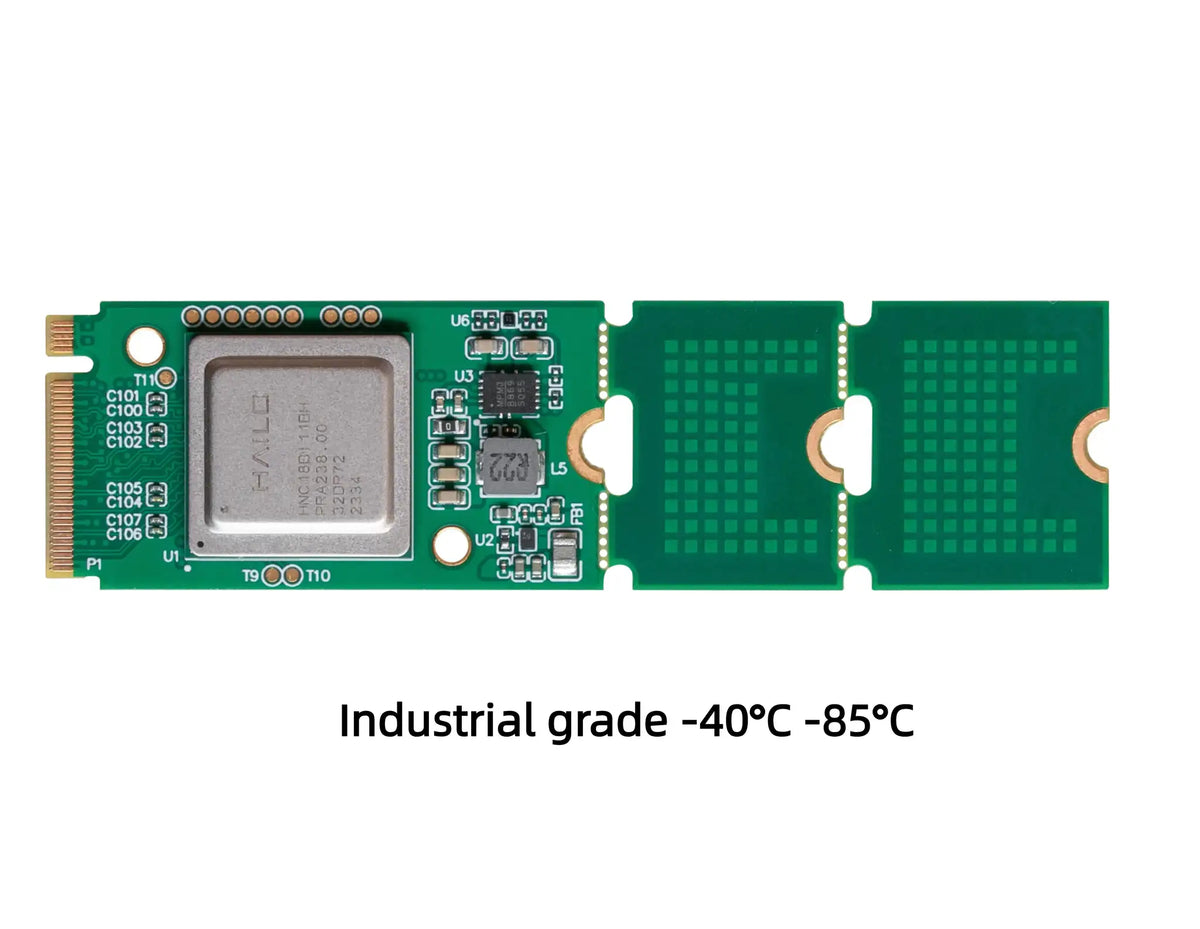 Hailo-8 M.2 AI Acceleration Module AI Module 26TOPS Industrial Grade PCIe Expansion Computing Power Card Includes Heat Sink