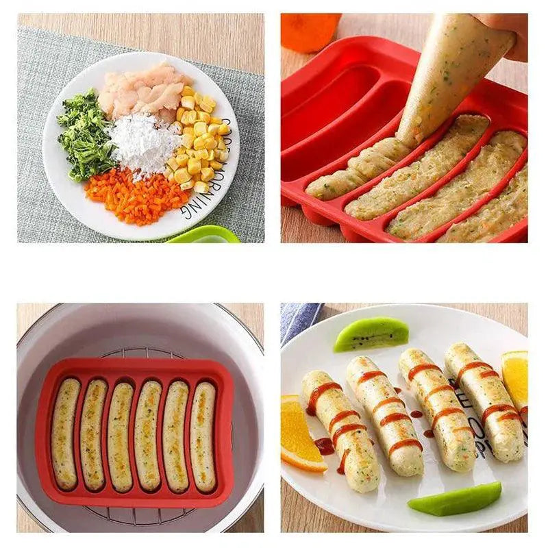 Versatile Silicone Sausage and Ham Mold for Baby Food