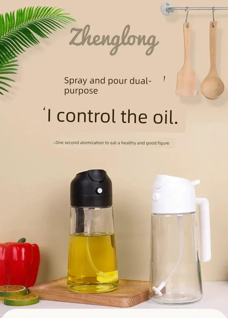 Glass Spray Oil Bottle Dual Use For Air Fryer Kitchen - OurLum.com