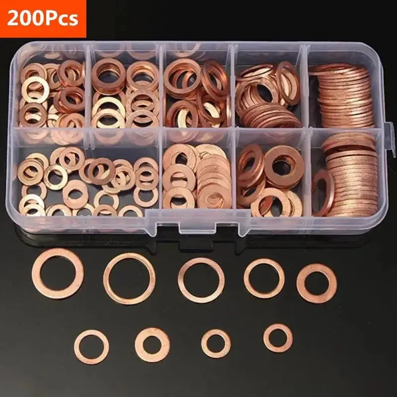 Copper Washer Gasket Nut And Bolt Set Kit M8 M10 M12 M14
