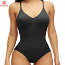 GUUDIA V Neck Spaghetti Strap Compression Bodysuit Slimming