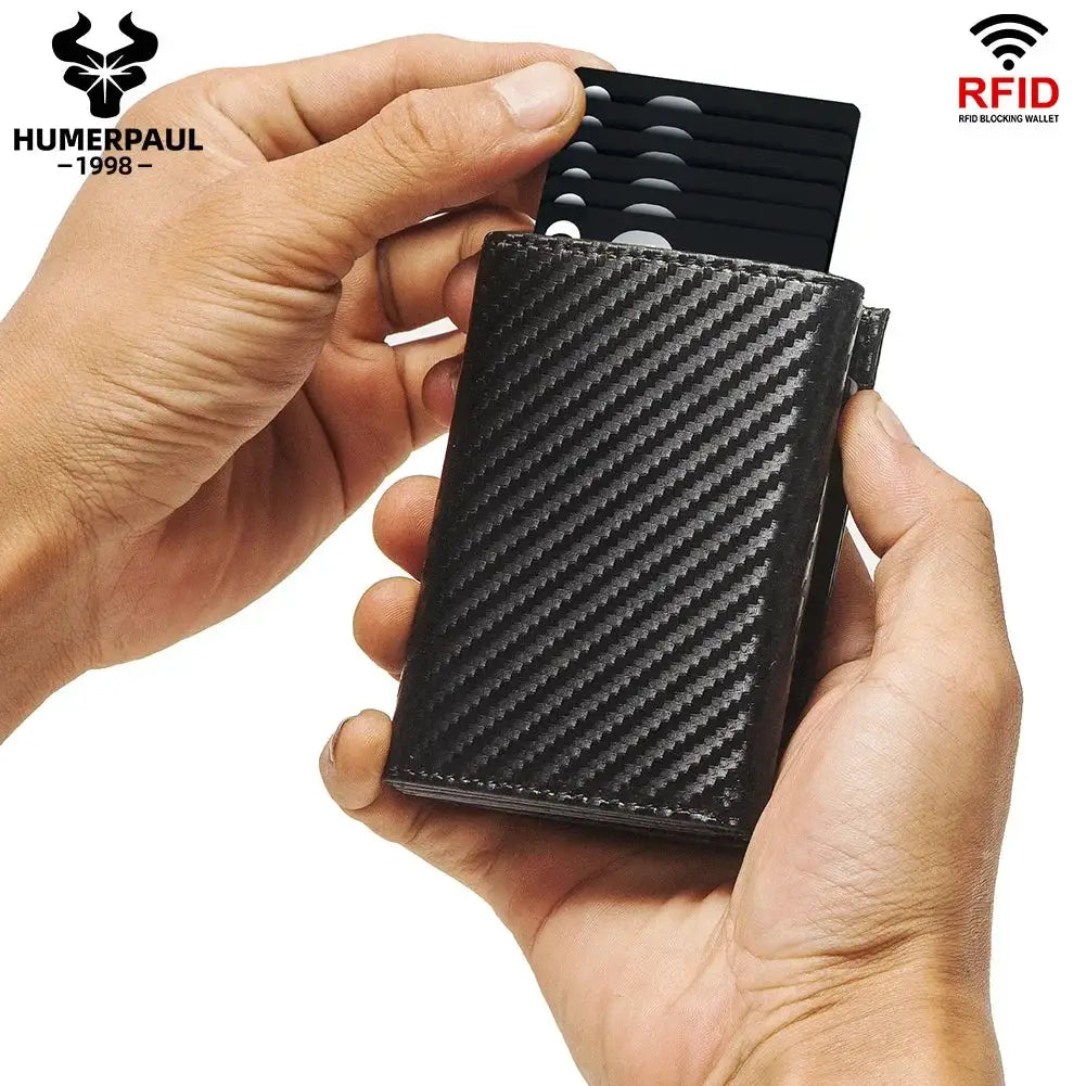 Men Smart Wallet AirTag Case With Credit Card Holder