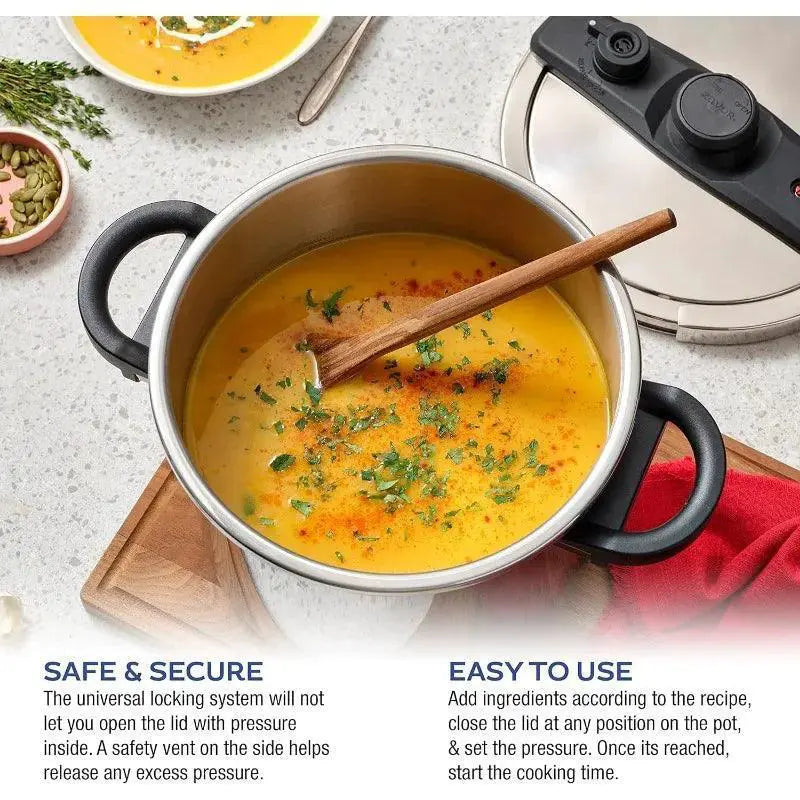10 Quart Stainless Steel Pressure Cooker Safe Canning - OurLum.com
