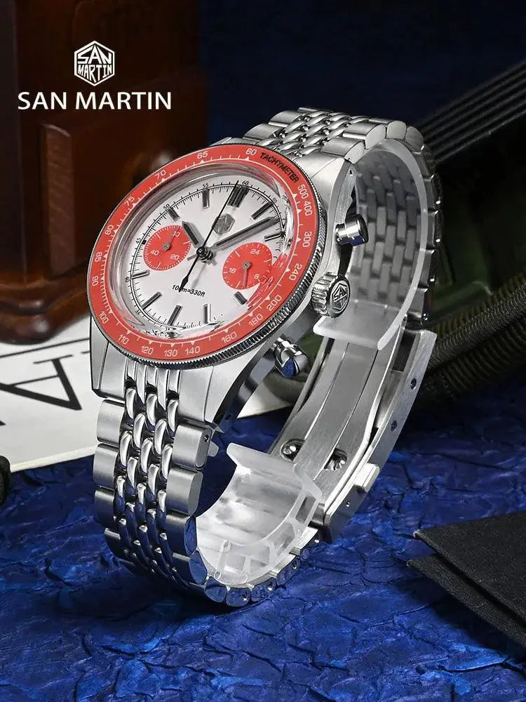 San Martin Chronograph Quartz Watch Sporty Elegance