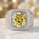 Moissanite Ring in Sterling Silver Prong NJLMP