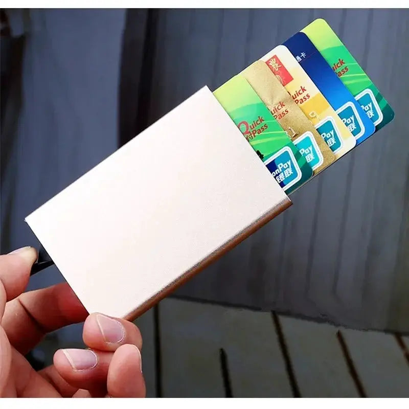 Slim Metal Card Wallet Minimalist RFID Cardholder Business