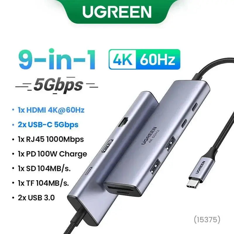 Versatile USB C Hub for MacBook HDMI — 10Gbps 11-in1 8K30Hz