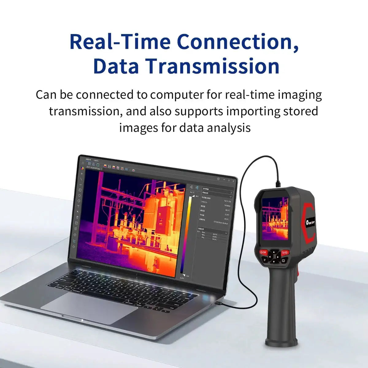 TOOLTOP ET693C 256*192 Infrared Thermal Camera 1080P Visible Light 2 in 1 Thermal Imager HVAC Floor Heating Electrical Repair