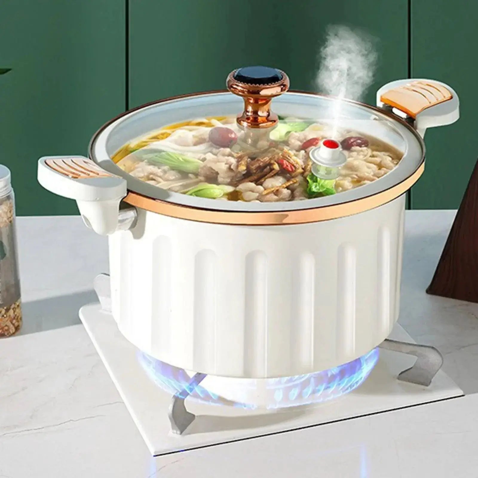 Pressure Soup Pot Nonstick Stewing Pot 8L Korean Enamel