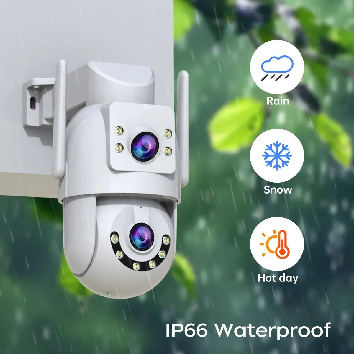 Jooan 4K 8MP WiFi PTZ Outdoor Security Camera Dual Lens 5G - OurLum.com