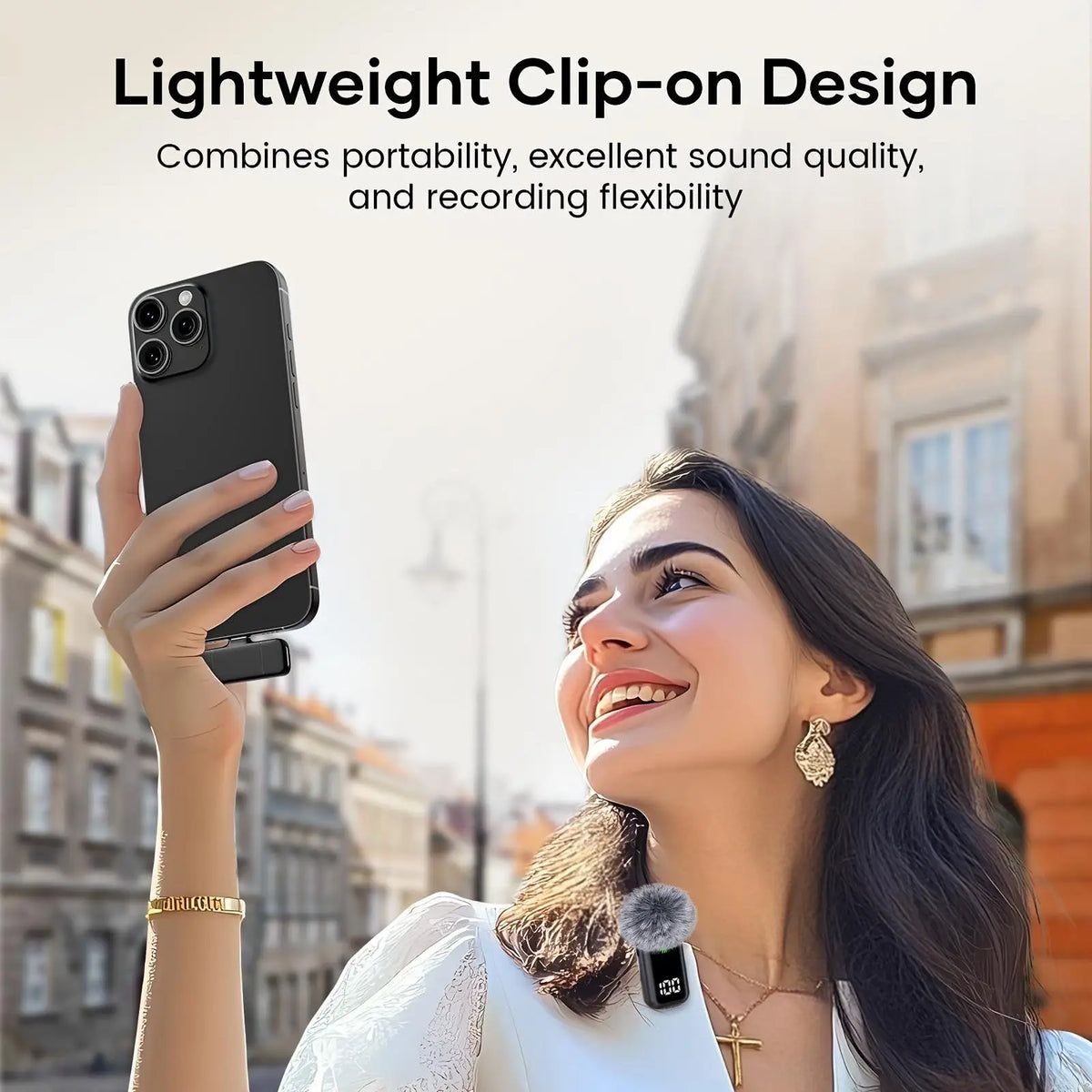 Wireless Lavalier Microphone Charging Case