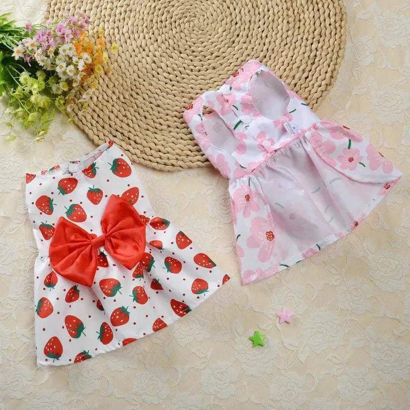 Princess Floral Dog Dress for Female Pets in Various Sizes