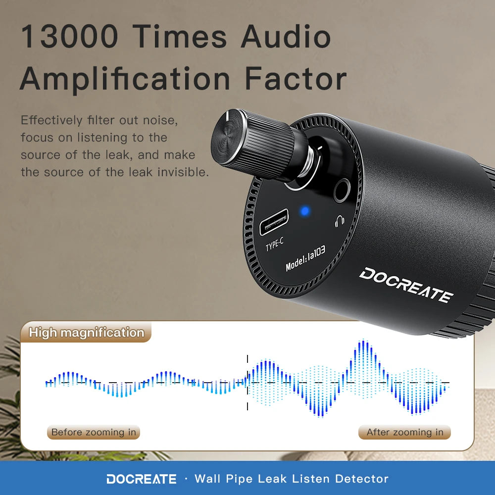 Docreate Mini Leak Detector Sound