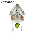 Cuckoo Clock Bird House Wall Decor Pendulum Alarm Watch Home
