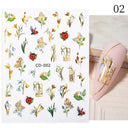 Succulent Blossom Nail Art Decals Blooming 3D Beauty Kit