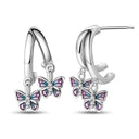Sterling Silver Chameleon Dragonfly Butterfly