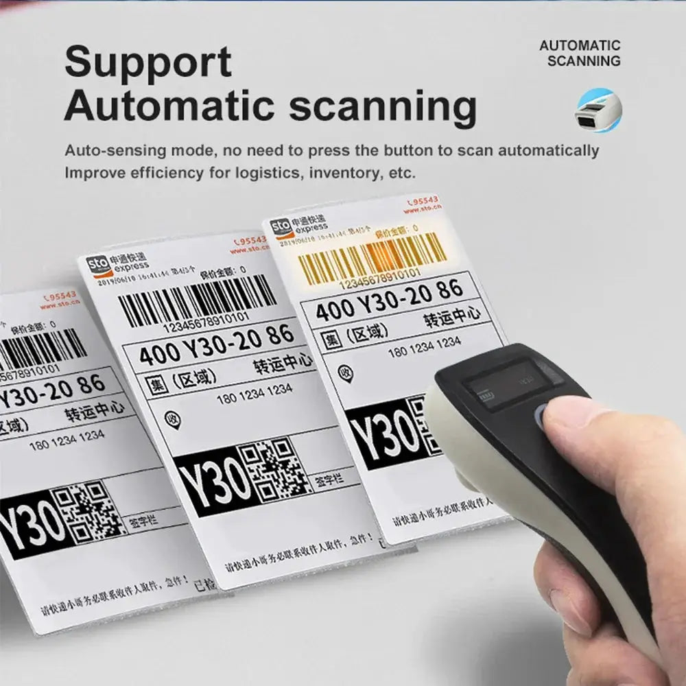 Wireless Mini 2D Barcode Scanner Bluetooth Reader for Mobile