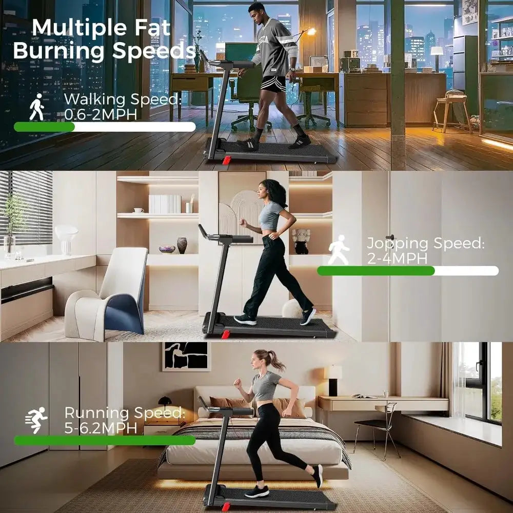 Foldable Treadmill For Home, 3-In-1 Walking Pad With Incline Handle Bar, 300Lbs Capacity, 3.0Hp Quiet Brushless, Small Treadmills For Small Spaces