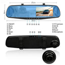 Dashboard Mirror Cam - 1080P Night Vision Dashcam