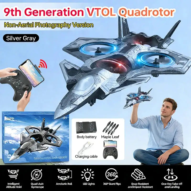 TongLi RC JI Fighter Stunt Plane Drone with HD Camera — product view 3